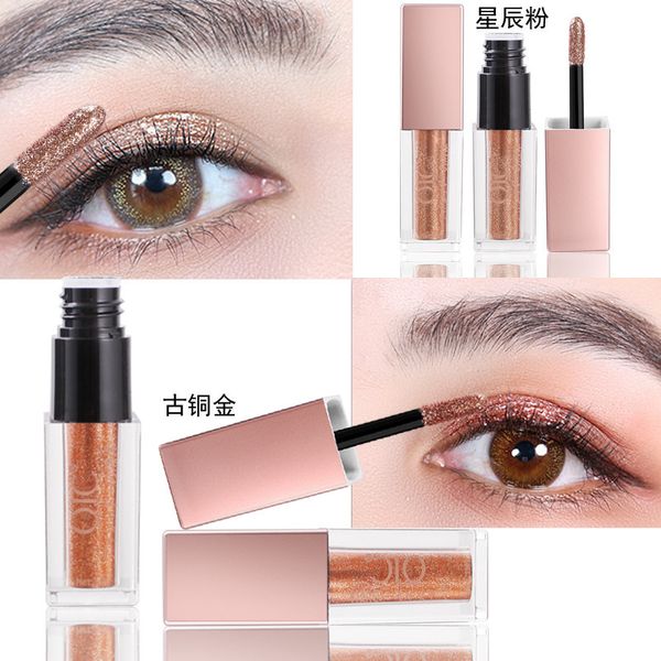 Mode nouveau maquillage couleur brillant diamant liquide ombre à paupières perle point culminant eyeliner maquillage magasin d'usine