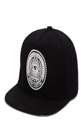 2018 Fashion Round Label Triangle Eye Illuminati Snapback Caps vrouwen verstelbare honkbal cap snapbacks hiphop hats9607235