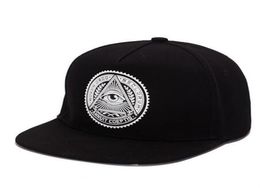 2018 mode étiquette ronde Triangle oeil Illuminati casquettes de relance femmes casquette de Baseball réglable Snapbacks Hip Hop Hats7170764