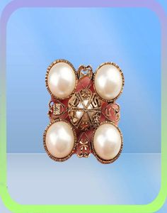 2018 Fashion Small Geur Bow Pearl Crystal Pearl broche Koreaanse sieraden dames039S shirt broche kraag Koreaans V2553986