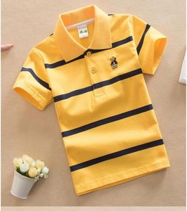 2018 Fashion Summer Kids Boy Polos Short Shirt Tops Cotton Polo Shirts Hoge kwaliteit Streep jongensoverhemden Kleding Kinderkleding769745441