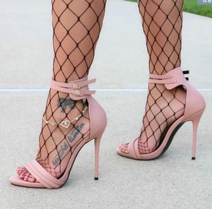 2018 mode femmes boucle talons hauts chaussures de soirée été gladiateur sandales bout ouvert chaussures de mariage double boucle sandales