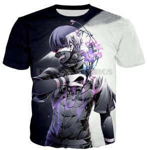 2018 Mode Vrouwen / Mannen Anime Tokyo Ghoul Grappige 3D Print Casual Shirt T-shirt XTXS019