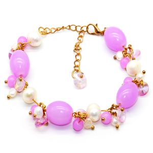 modieuze en eenvoudige zoetwaterparel kristallen armband onregelmatige parel armband vrouwelijke charme sieraden