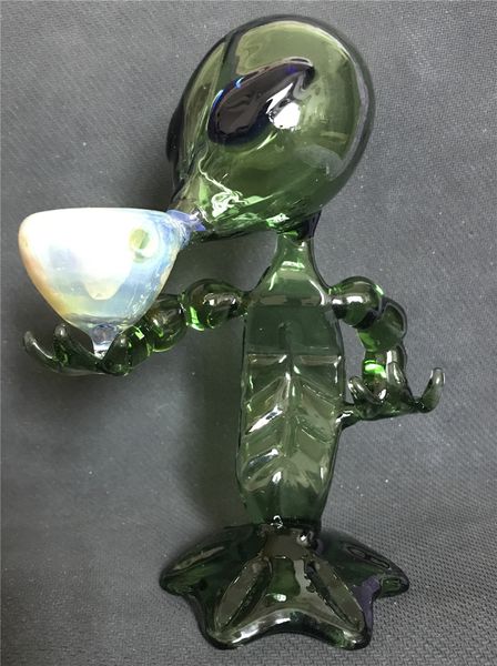 2018 G Spot Alien Pipes Recycler Dab Rigs Main Pipes Collecteur de Nectar Honecomes Excellent Pipe Vert Marron Assorti