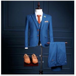 2018 gentleman trim fit Custom Made mannen Wedding Tuxedos 4 delige set Bruidsjonkers Side Vent formele Man Pak mannen Pakken Brid254Q