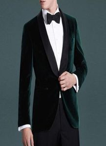 2018 Green Velvet Wedding Men Formal Men Signit for Groom Wear Sandin Black One Button Wedding Groom Tuxedos Veste Pants2621884