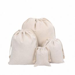 2018 Handmade Cott Linen Package Sac Sac à cordon Petit porte-monnaie Voyage Femmes Petit sac en tissu Pochette cadeau de Noël F2bl #