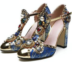 2018 main diamant gladiateur sandales femme métal bout pointu fleur strass bijoux brodé chaussures à talons hauts femme