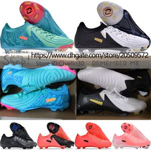 Envoyer avec un sac Chaussures de football de qualité nouvelle saison Phantom Luna Elite FG Version basse Crampons de football pour hommes Chaussures de football en tricot de cuir d'entraînement confortable Taille US 6.5-12