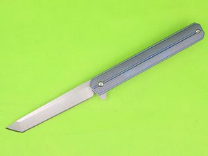 High-end kogellager flipper mes D2 stenen wassen Tanto Blade TC4 titanium legering EDC zakmessen geschenk messen