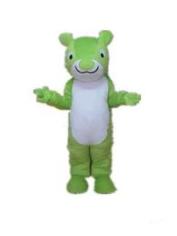2018 Costume de mascotte d'écureuil vert de haute qualité pour adulte à porter
