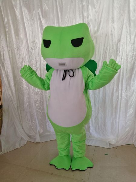 2018 alta calidad tamaño adulto mascota de la rana verde personalizado Navidad viaje mascota de la rana disfraz de disfraces Shool evento fiesta de cumpleaños