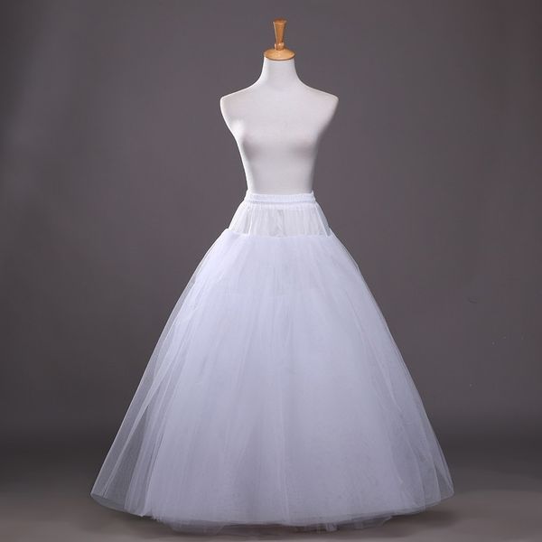 2018 jupons longs en Tulle Aline de haute qualité pour robe de mariée jupon Crinoline sous-jupe jupe blanche Rockabilly3019601