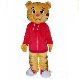 2018 Hoge kwaliteit cartoon Cakes Daniel Tiger Mascot Kostuum Daniele Tiger Mascot Costumes280L