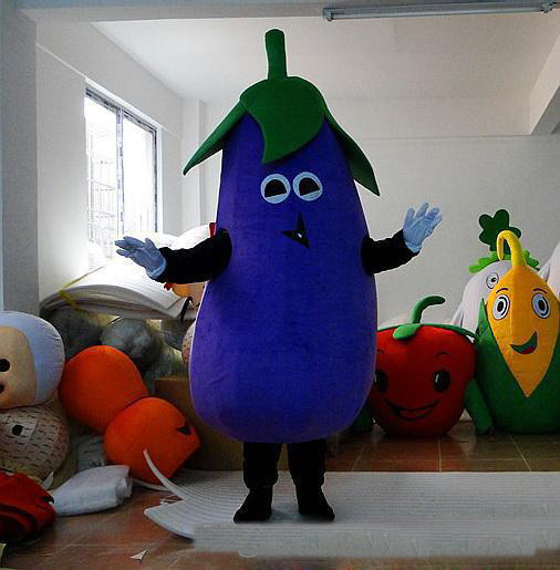 2018 High quality EVA Material Eggplant Mascot Costume Vegetables Cartoon Apparel Halloween Birthday advertisement