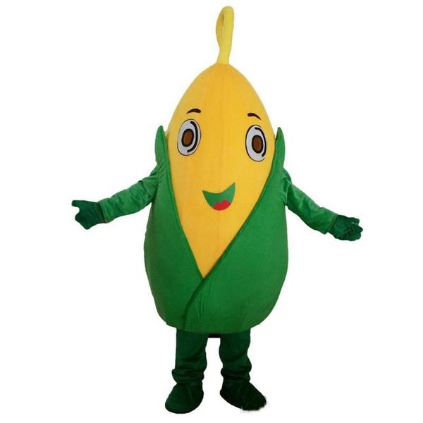 2018 Costume de mascotte de maïs de fruits et légumes de haute qualité jouant des vêtements de dessin animé taille adulte vêtements de haute qualité sh259k