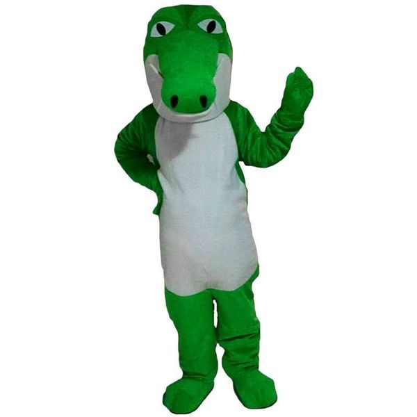 2018 traje de mascota de cocodrilo verde de alta calidad personaje de dibujos animados tamaño adulto