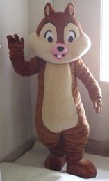 Disfraz de mascota de ardilla marrón caliente de alta calidad 2018 con ojos grandes para que lo use un adulto