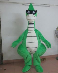 2018 costume de mascotte de dinosaure vert adulte T-rex de haute qualité à vendre avec un mini ventilateur à l'intérieur de la tête