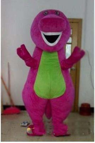 2018 Costume de mascotte de dinosaure Barney chaud de haute qualité Personnage de film Costumes de dinosaure Barney Déguisement Taille adulte Vêtements