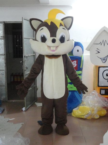 2018 Haute qualité chaud Brown Squirrel Party Costume Noël Squirrel Mascot Outfit Halloween Chirastmas Party Fancy Dress Costumes De Mascotte