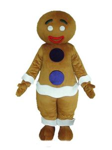 2018 Costume de mascotte de bonhomme en pain d'épice chaud de haute qualité pour adultes nouveaux costumes d'anime de thème de pain d'épice de gingembre de Noël déguisements carnivcal