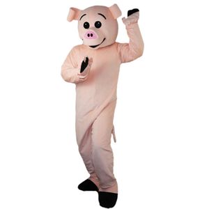 2018 Hoge Kwaliteit Hot Pink Pig Mascotte Kostuums voor Volwassenen Circus Kerst Halloween Outfit Fancy Dress Pak Gratis verzending