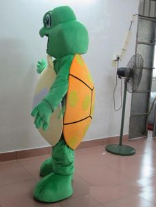 2018 Hoge kwaliteit Hot The Head Green Turtle Mascotte Kostuum voor volwassenen om te dragen te koop