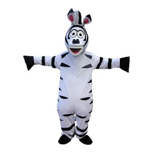 2018 alta calidad caliente cebra mascota dibujos animados animales mascota disfraces disfraz de Halloween Fany vestido tamaño adulto envío gratis