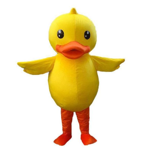2018 Haute qualité du costume de mascotte de canard jaune mascotte de canard adulte268o