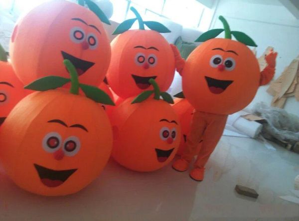 Traje de traje de mascota de fruta naranja de alta calidad 2018 para cualquier tamaño Traje de traje de mascota Vestido de lujo Traje de fiesta de personaje de dibujos animados Traje