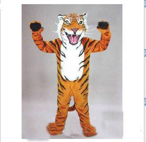 2018 haute qualité professionnel personnalisé tigre du Bengale chat mascotte tête costume costume halloween EMS livraison gratuite