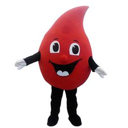 2018 Costume de mascotte de goutte de sang rouge de haute qualité Déguisement Costume de mascotte de fantaisie d'Halloween pour les activités de bien-être public302g