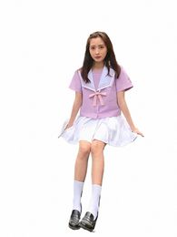 2018 Sailor de haute qualité Suit des élèves uniforme scolaire pour les adolescents uniformes de style preppy jk fi japonais Seifuku Bow Shirt U4US #