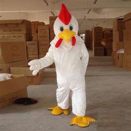 2018 Hoge kwaliteit White Cock Rooster Chicken Mascot Costume Animal mascottekostuum 1757