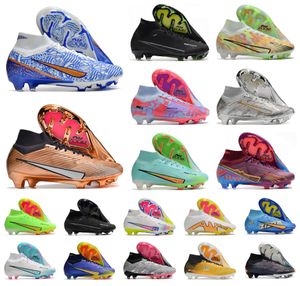 Heren Voetbal Schoenen Superfly IX XXV 9 15 Elite FG Dames Jongens Hoge Laarzen Schoenplaten 39-45