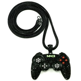 Hip Hop Game Machine Handvat Hanger Heren Volledige Crystal Heavy Ketting Mode Iced Out Game Controller