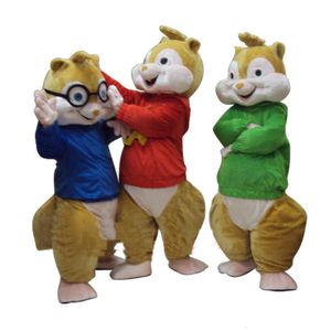 2018 Hot New Alvin en de Chipmunks Mascotte Kostuum Alvin Mascotte Kostuum Gratis Verzending