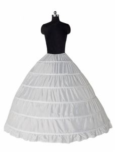 Baljurk 6 Hoop Petticoats Underskirt Volledige Crinoline voor Bruids Trouwjurk Accessoires