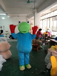2018 hot koop gemeenschappelijke vijver kikker mascotte kostuum leuke cartoon kleding fabriek aangepaste particuliere aangepaste rekwisieten wandelen poppen pop kleding