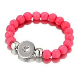 2020 Hot Sales 20cm Noosa Chunks Snap Button Sieraden Turquoise Noosa Armband Snap Knoppen 10pcs / lot Multi Color Selectie