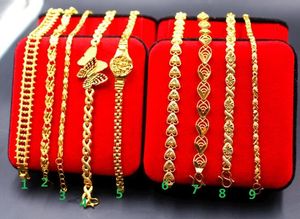2018 ventes chaudes Homme femme mode placage Bracelet en or 9 sélection de style Papillon amour coeur Couple Bracelet Bracelet de mariage