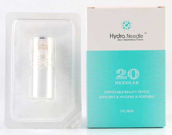 Aguja Hydra de 20 pines, microaguja de titanio, Meso Derma Roller, mesoterapia sin aguja, cuidado de la piel, rejuvenecimiento, blanqueamiento, antiarrugas, acné