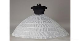 2018 Op voorraad Baljurk Petticoat Goedkope Wit Zwart Crinoline Onderrok Trouwjurk Slip 6 Hoepelrok Crinoline Voor Quinceanera4166426