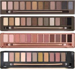 2018 Op voorraad kwaliteit Naakt oogschaduwpalet rokerige make-up Palet 12 kleuren naaktpallet Matte Natual oogschaduw Cosmetica1723956