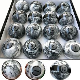 2018 Dernières boules de billard en résine Marple 57 25mm 16pcs ensemble complet de boules Accessoires de billard de haute qualité China297S