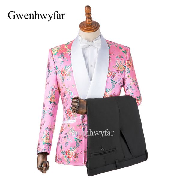 2019 último abrigo pantalón diseño clásico flor trajes de boda para hombres mejor hombre Blazer traje de novio esmoquin trajes de fiesta de graduación