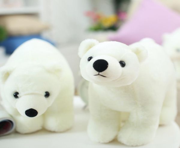 2018 Lovely Soft Cuddly Animal Polar ours en peluche Poupée en peluche Nice White Bear jouet pour les enfants Decoration Gift 45 cm x 27cm7380546