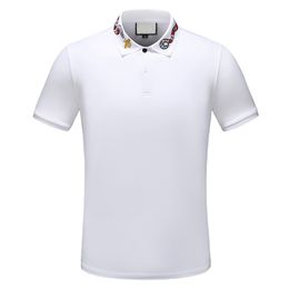 2019 designer rayure polo t-shirts serpent polos abeille broderie florale hommes haute rue mode cheval polo T-shirt